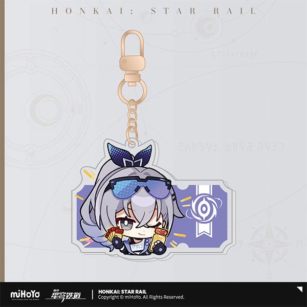 [Honkai Star Rail] Pom - Pom Pavillion Series Acrylic Keychain Chibi Silver Wolf - Otaku Collectives