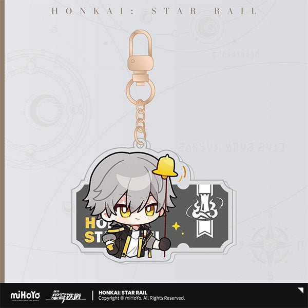 [Honkai Star Rail] Pom - Pom Pavillion Series Acrylic Keychain Chibi Trailblazer Male - Otaku Collectives