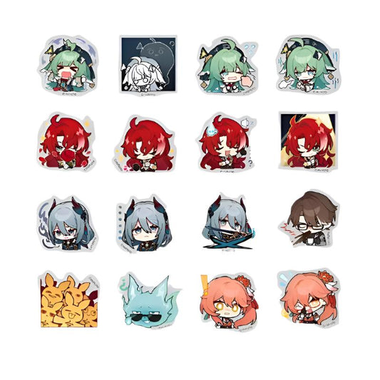 [Honkai Star Rail] Pom - Pom Pavillion Series Chibi Sticker Set Blurred Fantasy Night Talk - Otaku Collectives