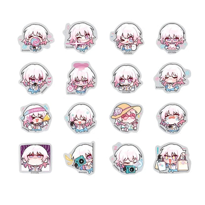 [Honkai Star Rail] Pom - Pom Pavillion Series Chibi Sticker Set March 7th - Otaku Collectives