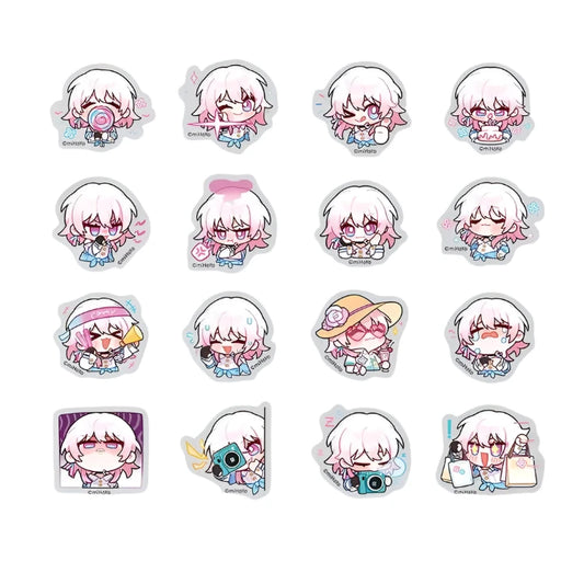 [Honkai Star Rail] Pom - Pom Pavillion Series Chibi Sticker Set March 7th - Otaku Collectives