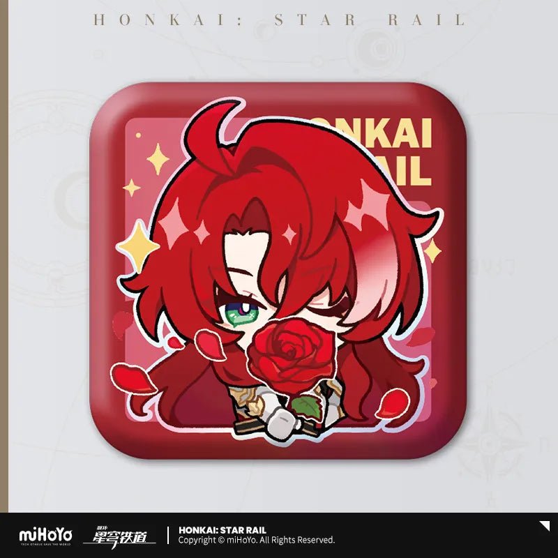 [Honkai Star Rail] Pom - Pom Pavillion Series Square Can Badge Chibi Argenti - Otaku Collectives