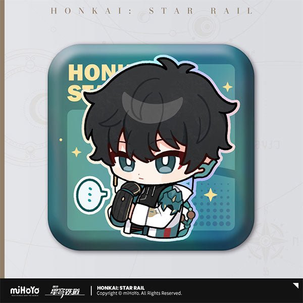 [Honkai Star Rail] Pom - Pom Pavillion Series Square Can Badge Chibi Dan Heng - Otaku Collectives