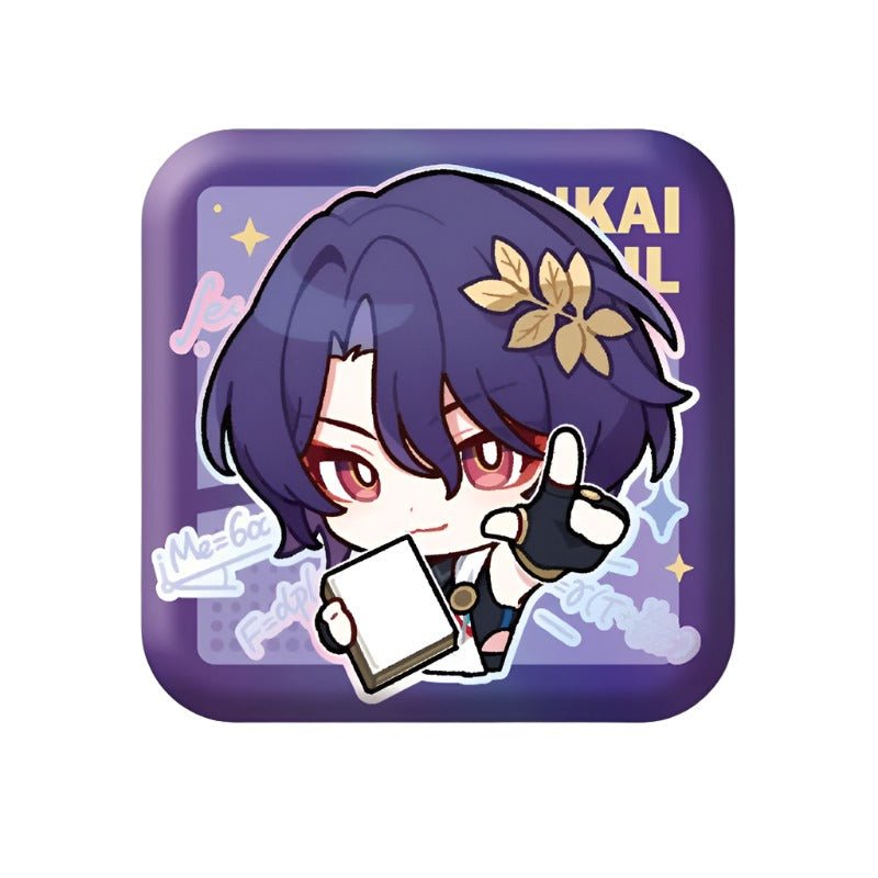 [Honkai Star Rail] Pom - Pom Pavillion Series Square Can Badge Chibi Dr. Ratio - Otaku Collectives