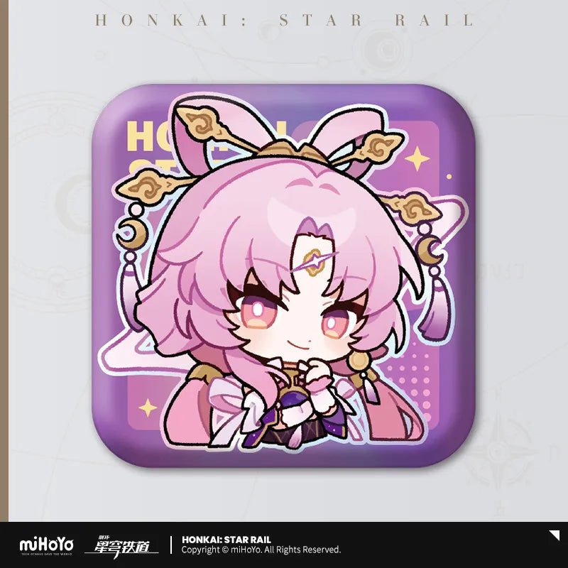 [Honkai Star Rail] Pom - Pom Pavillion Series Square Can Badge Chibi Fu Xuan - Otaku Collectives