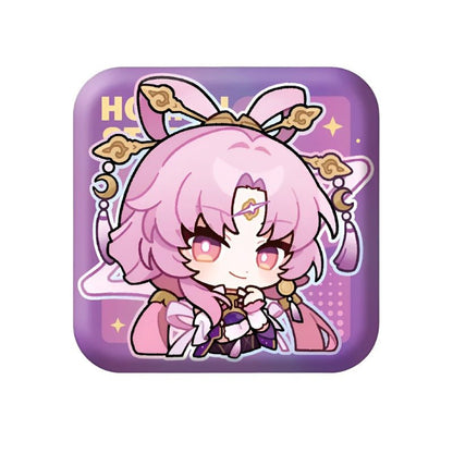 [Honkai Star Rail] Pom - Pom Pavillion Series Square Can Badge Chibi Fu Xuan - Otaku Collectives