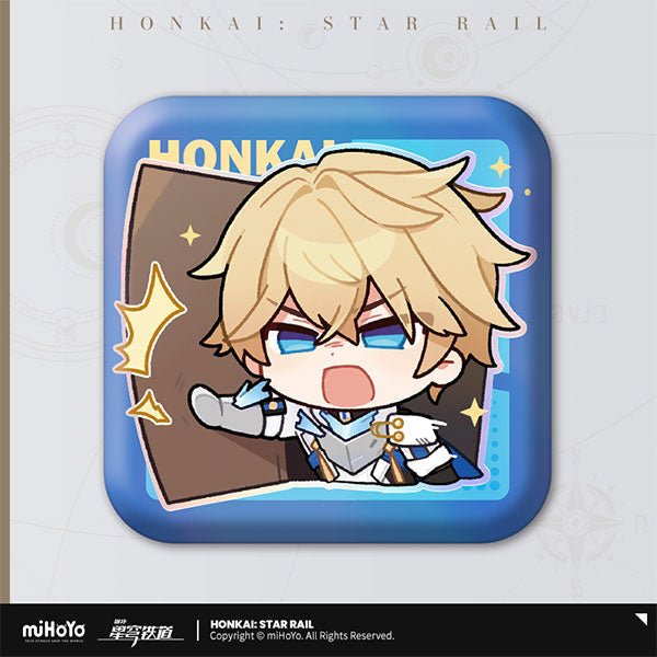 [Honkai Star Rail] Pom - Pom Pavillion Series Square Can Badge Chibi Gepard - Otaku Collectives