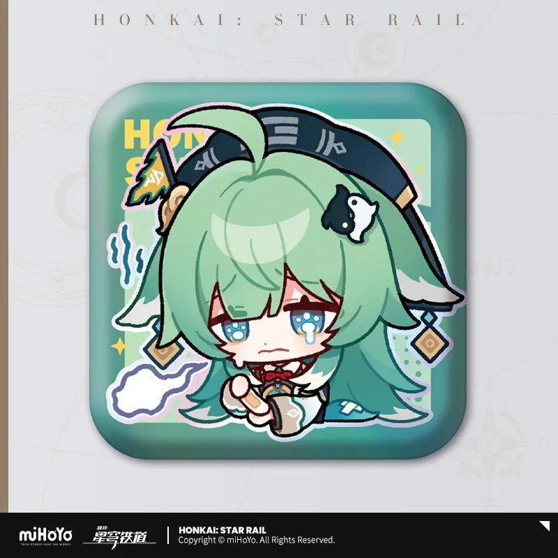 [Honkai Star Rail] Pom - Pom Pavillion Series Square Can Badge Chibi Huohuo - Otaku Collectives