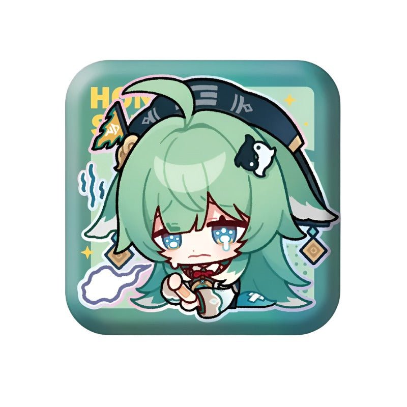 [Honkai Star Rail] Pom - Pom Pavillion Series Square Can Badge Chibi Huohuo - Otaku Collectives