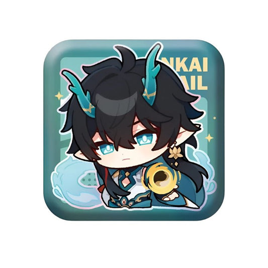 [Honkai Star Rail] Pom - Pom Pavillion Series Square Can Badge Chibi Imbibitor Lunae Dan Hang - Otaku Collectives