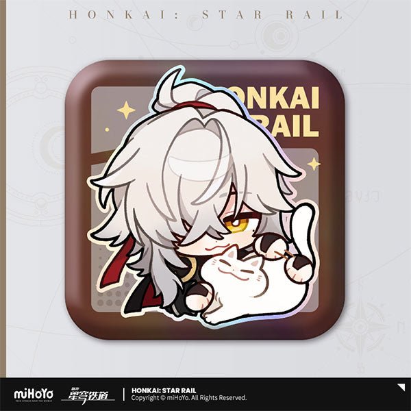 [Honkai Star Rail] Pom - Pom Pavillion Series Square Can Badge Chibi Jing Yuan - Otaku Collectives