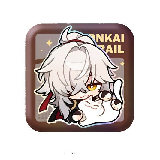 [Honkai Star Rail] Pom - Pom Pavillion Series Square Can Badge Chibi Jing Yuan - Otaku Collectives