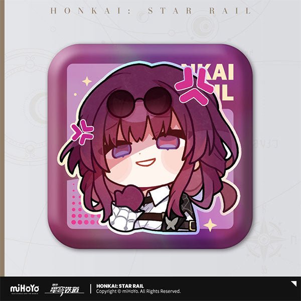 [Honkai Star Rail] Pom - Pom Pavillion Series Square Can Badge Chibi Kafka - Otaku Collectives