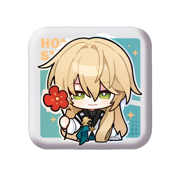 [Honkai Star Rail] Pom - Pom Pavillion Series Square Can Badge Chibi Luocha - Otaku Collectives