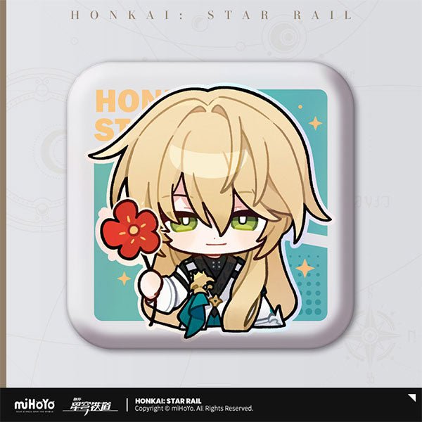 [Honkai Star Rail] Pom - Pom Pavillion Series Square Can Badge Chibi Luocha - Otaku Collectives