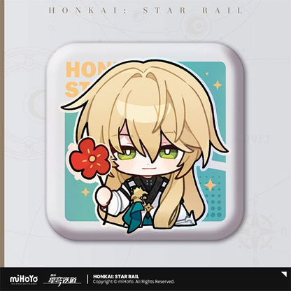 [Honkai Star Rail] Pom - Pom Pavillion Series Square Can Badge Chibi Luocha - Otaku Collectives