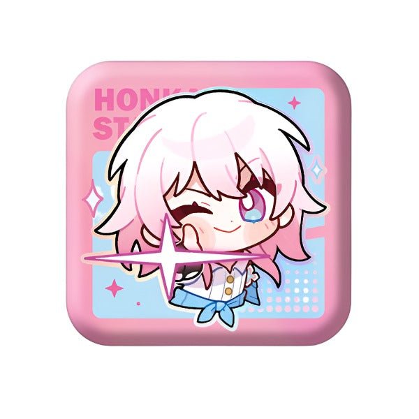 [Honkai Star Rail] Pom - Pom Pavillion Series Square Can Badge Chibi March 7th - Otaku Collectives