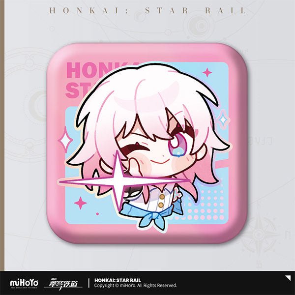 [Honkai Star Rail] Pom - Pom Pavillion Series Square Can Badge Chibi March 7th - Otaku Collectives