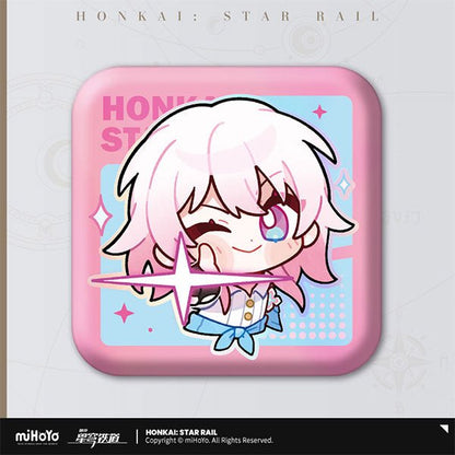 [Honkai Star Rail] Pom - Pom Pavillion Series Square Can Badge Chibi March 7th - Otaku Collectives