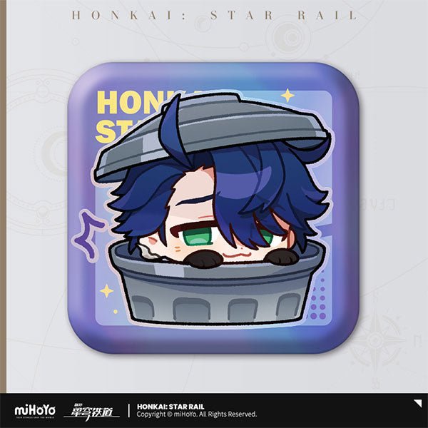 [Honkai Star Rail] Pom - Pom Pavillion Series Square Can Badge Chibi Sampo - Otaku Collectives