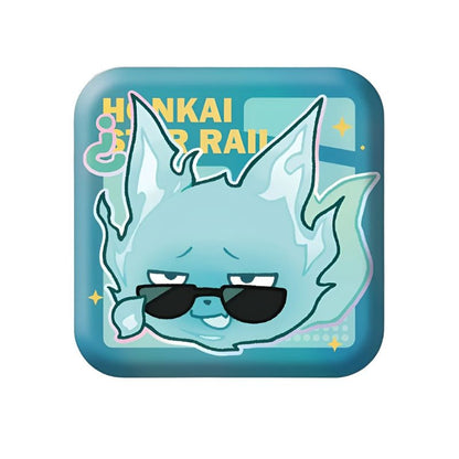 [Honkai Star Rail] Pom - Pom Pavillion Series Square Can Badge Chibi Tail - Otaku Collectives