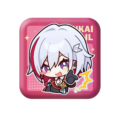 [Honkai Star Rail] Pom - Pom Pavillion Series Square Can Badge Chibi Topaz - Otaku Collectives