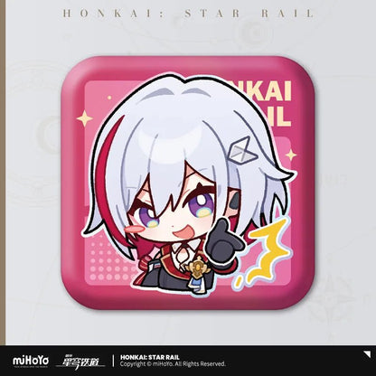 [Honkai Star Rail] Pom - Pom Pavillion Series Square Can Badge Chibi Topaz - Otaku Collectives