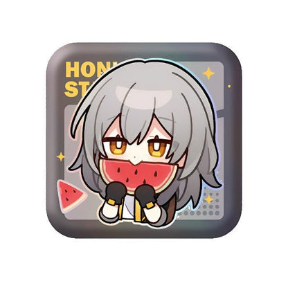 [Honkai Star Rail] Pom - Pom Pavillion Series Square Can Badge Chibi Trailblazer Female - Otaku Collectives