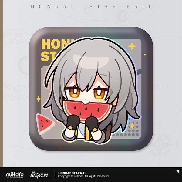 [Honkai Star Rail] Pom - Pom Pavillion Series Square Can Badge Chibi Trailblazer Female - Otaku Collectives