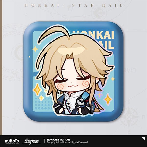 [Honkai Star Rail] Pom - Pom Pavillion Series Square Can Badge Chibi Yanqing - Otaku Collectives