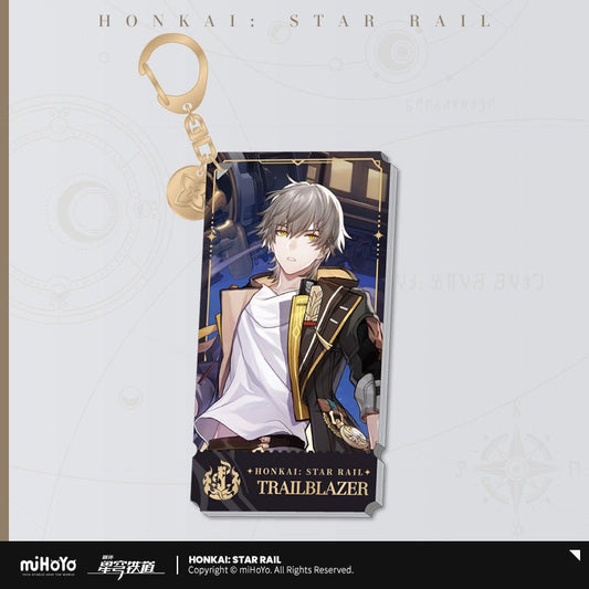 [Honkai Star Rail] The Destruction Character Warp Artwork Acrylic Keychain - Trailblazer Caelus (Male) - Otaku Collectives