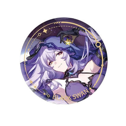 [Honkai Star Rail] The Nihility Character Warp Artwork Can Badge - Black Swan - Otaku Collectives