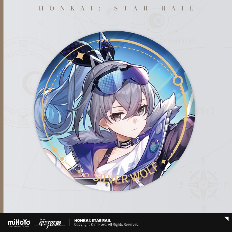 [Honkai Star Rail] The Nihility Character Warp Artwork Can Badge - Silver Wolf - Otaku Collectives