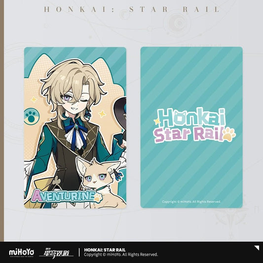 [Honkai Star Rail] Tiny Cat Series Laser Collectible Tickets - Aventurine - Otaku Collectives