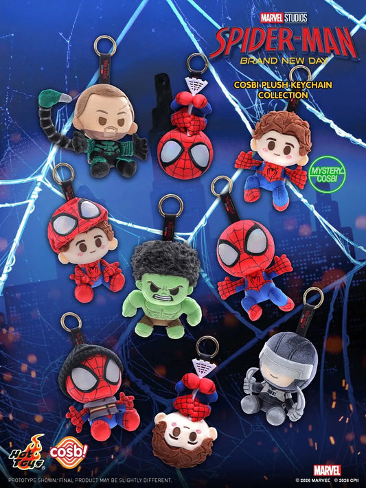 Hot Toys Spider-Man Brand New Day Cosbi Plush Keychain Blind Box - Otaku Collectives