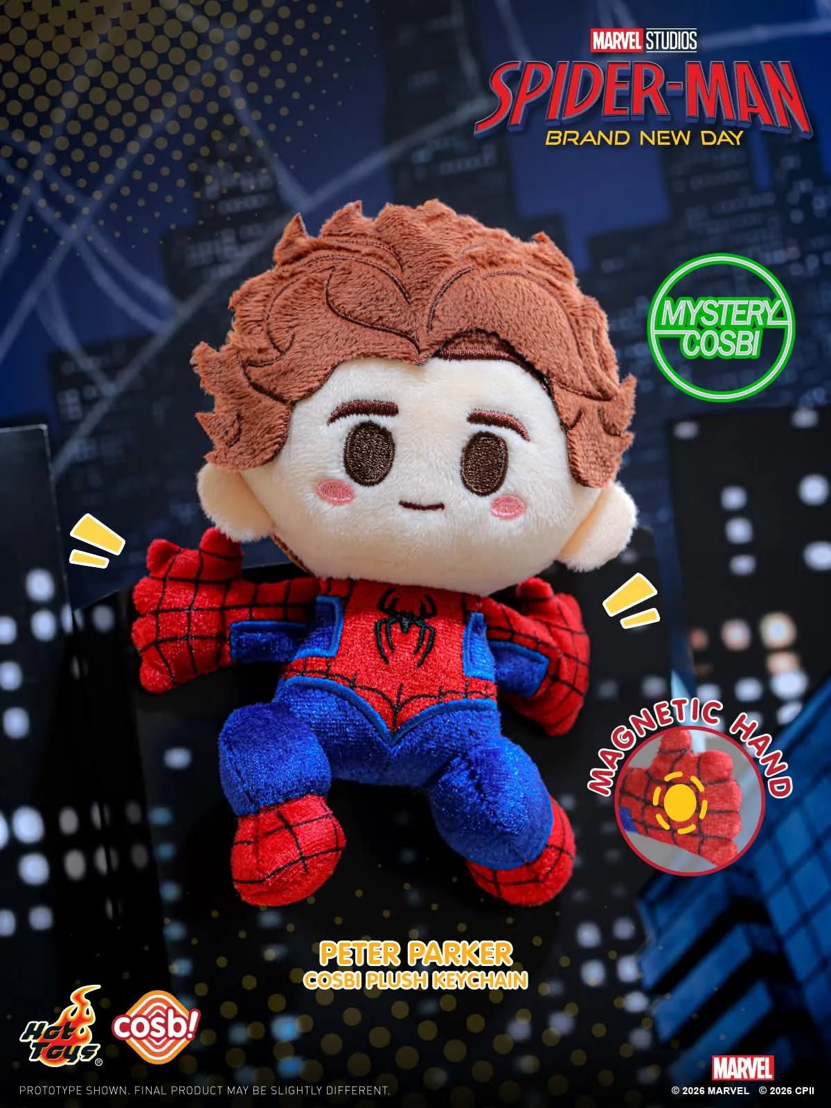 Hot Toys Spider-Man Brand New Day Cosbi Plush Keychain Blind Box - Otaku Collectives
