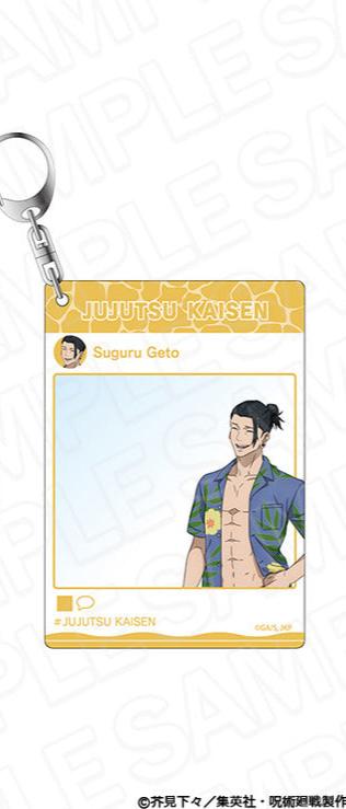 [Jujutsu Kaisen] Kaitama Tamaori Instant Photo Style Acrylic Keychain Okinawa "Menso - re ver." Geto - Otaku Collectives