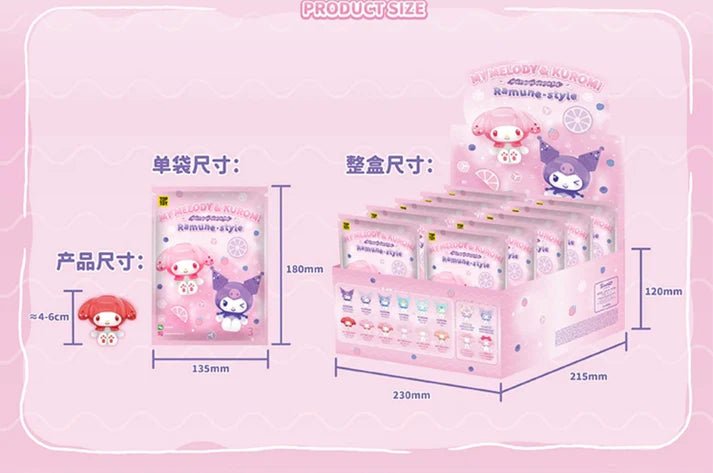 MY MELODY & KUROMI Ramune - Style Mini Figures Surprise Blind Bag by Top Toy - Otaku Collectives