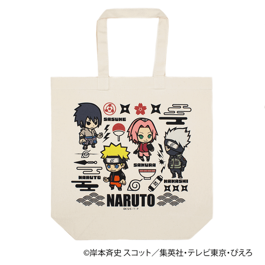[Naruto] B-Side Label Tote Bag- Naruto, Sakura, Sasuke, Kakashi - Otaku Collectives