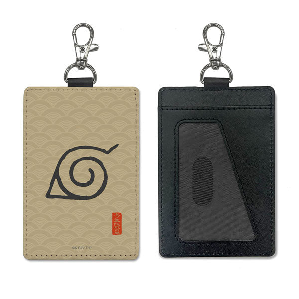 Official Naruto Shippuden Hidden Leaf Village Symbol PU Leather Pass Case with Lobster Clasp - Otaku Collectives
