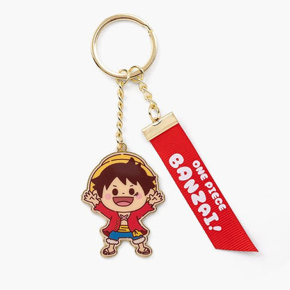 Official ONE PIECE Banzai! Monkey D. Luffy Ribbon Key Charm - Otaku Collectives