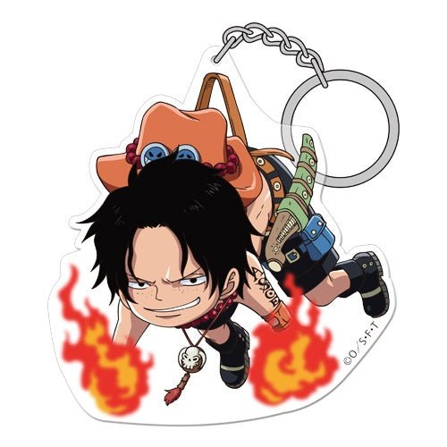 [One Piece] Acrylic Pinched Keychain - Ace - Otaku Collectives