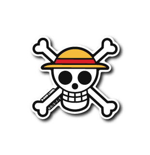 [One Piece] B-Side Label Sticker- Straw Hat Pirates Flag Mark - Otaku Collectives