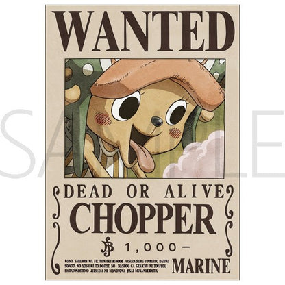 One Piece Official Marine Issued Wanted Poster Chopper 1,000 Berries A3 Poster - Authentic Japanese stock paper collectible on a clean white background.
