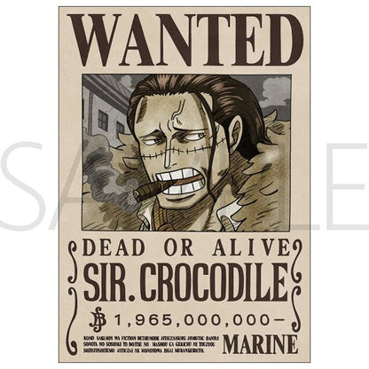 One Piece Official Marine Issued Wanted Poster Crocodile 1.9 Billion Berries A3 Poster - Authentic Japanese stock paper collectible on a clean white background.
