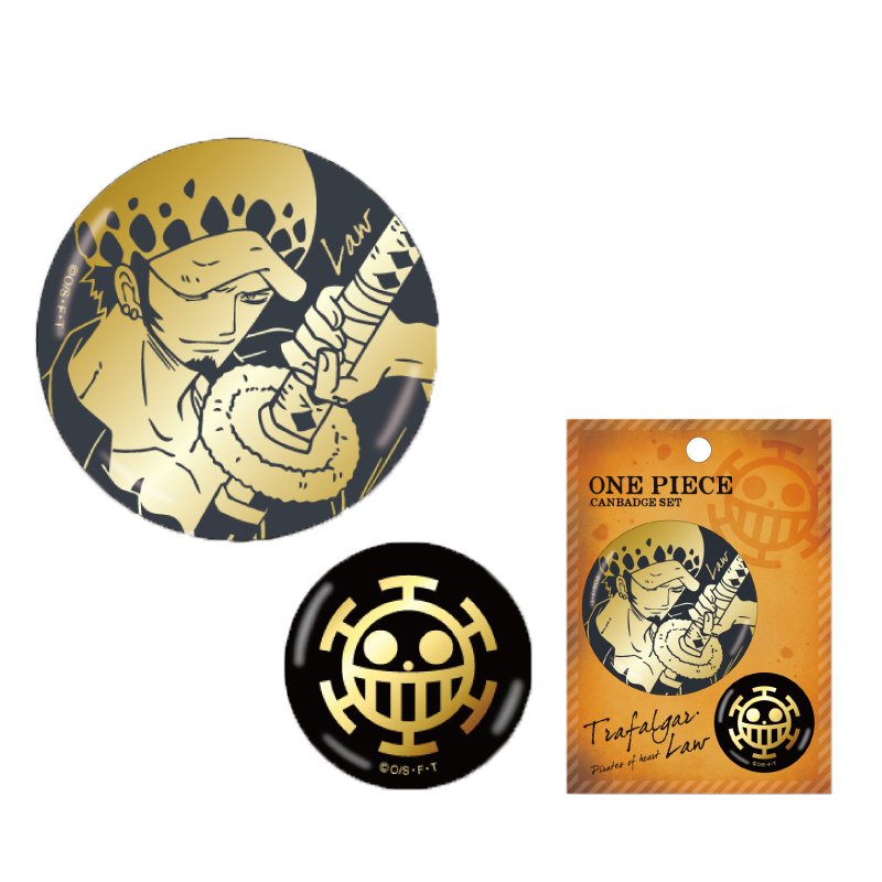 [One Piece] Foil Stamped Can Badge Set Trafalgar Law - Otaku Collectives