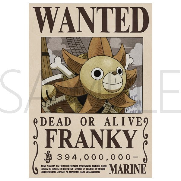 [One Piece] Franky 394M Official Japan Mugiwara Wanted Poster 42x30cm - Otaku Collectives