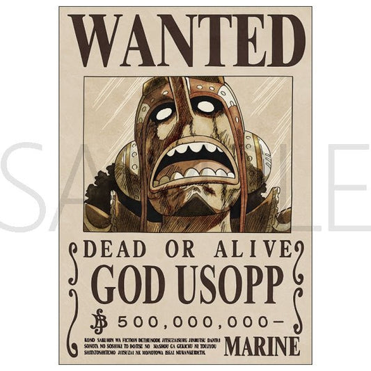 [One Piece] God Usopp 500M Official Japan Mugiwara Wanted Poster 42x30cm - Otaku Collectives