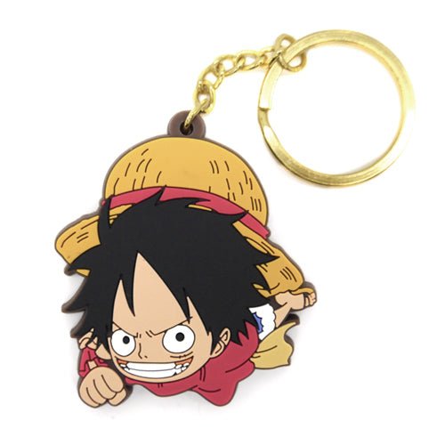 [One Piece] Luffy D. Luffy Tsumamare Rubber Key Ring (Fighting Trim ver.) - Otaku Collectives