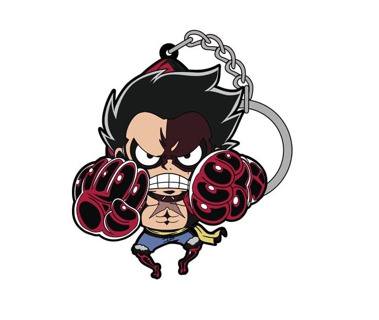 [One Piece] Monkey D. Luffy Gear 3 Bounce Man Tsumamare Rubber Key Ring - Otaku Collectives